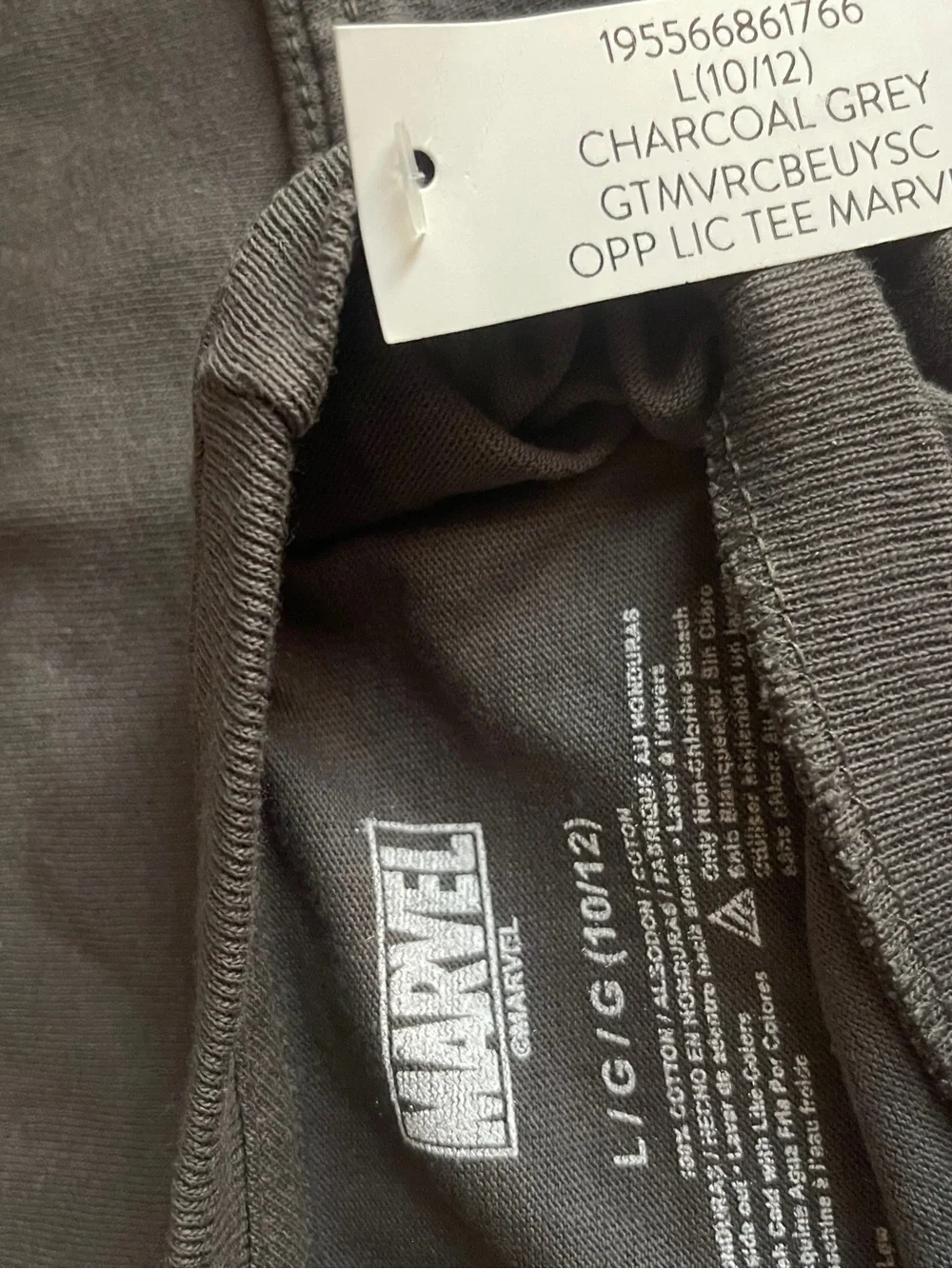 Marvel Charcoal Grey Logo Multihero Tee